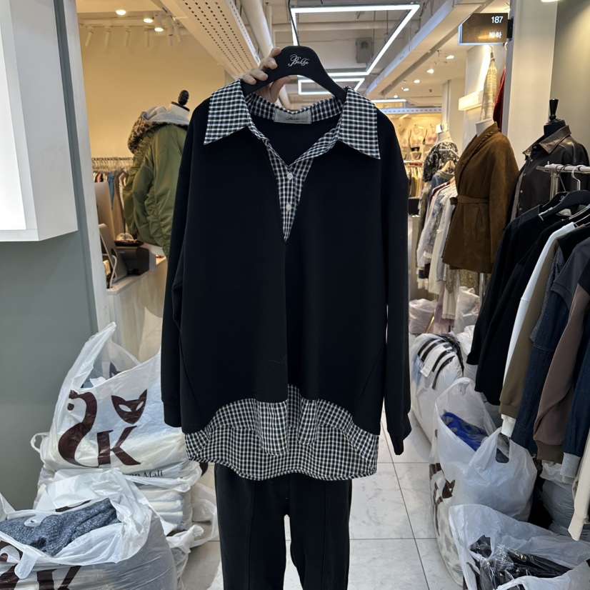 BAKHA-衣服東大門㊣直郵女裝新品熱賣人氣時尚職業25秋冬衛衣BAKHA衛衣圖色2