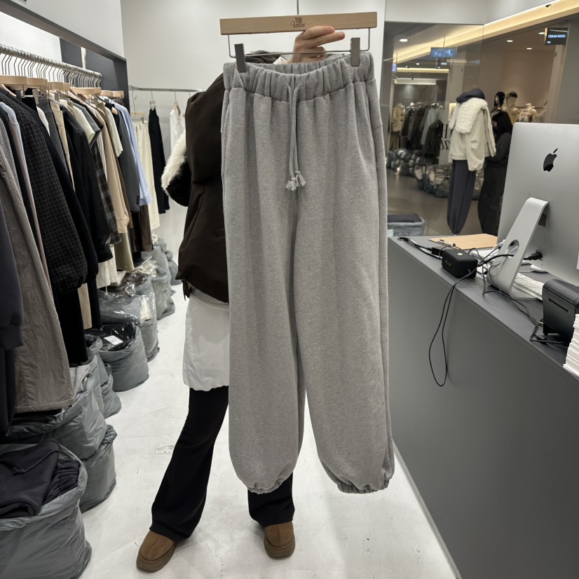 THE VALUE韓國代購㊣女裝新款熱賣25秋冬推薦職業休閑褲加絨THE VALUE休閑褲圖色1