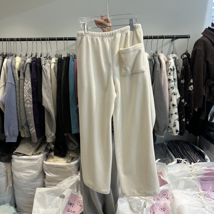 RIVEROOM東大門㊣實拍女裝新品人氣推薦休閑25秋冬休閑褲抓絨RIVEROOM休閑褲