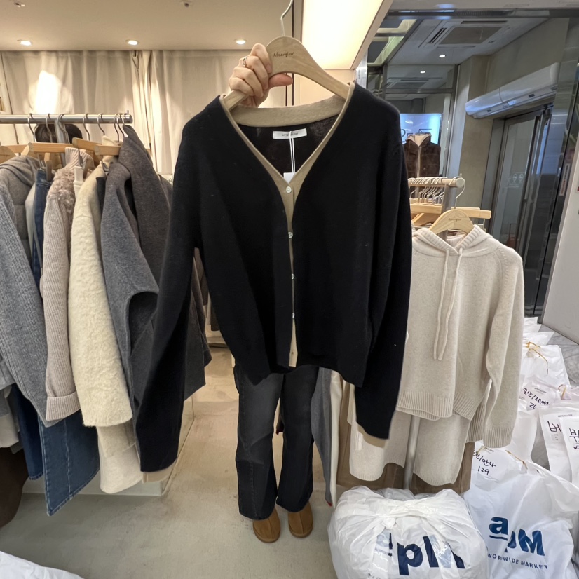 AFTERGLOW東大門㊣直郵女裝新品25秋冬休閑職業熱賣針織衫開衫AFTERGLOW針織衫圖色2