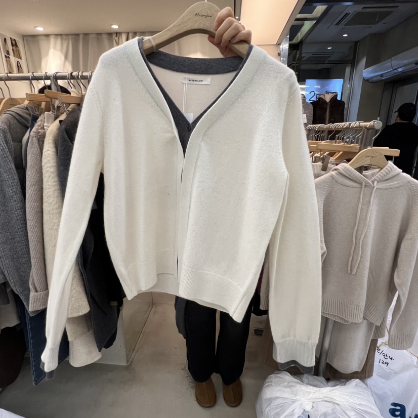 AFTERGLOW東大門㊣直郵女裝新品25秋冬休閑職業熱賣針織衫開衫AFTERGLOW針織衫圖色3