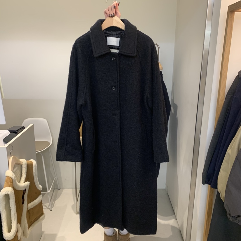 OUTRENE東大門㊣實拍女士新品25秋冬推薦人氣中長款大衣羊駝OUTRENE中長款大衣圖色2