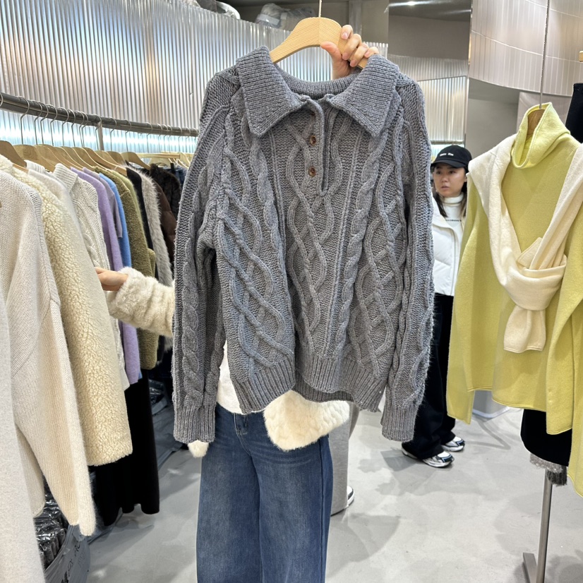 ALEGRE東大門㊣代購女士新品25秋冬推薦休閑人氣熱賣針織衫ALEGRE針織衫圖色1