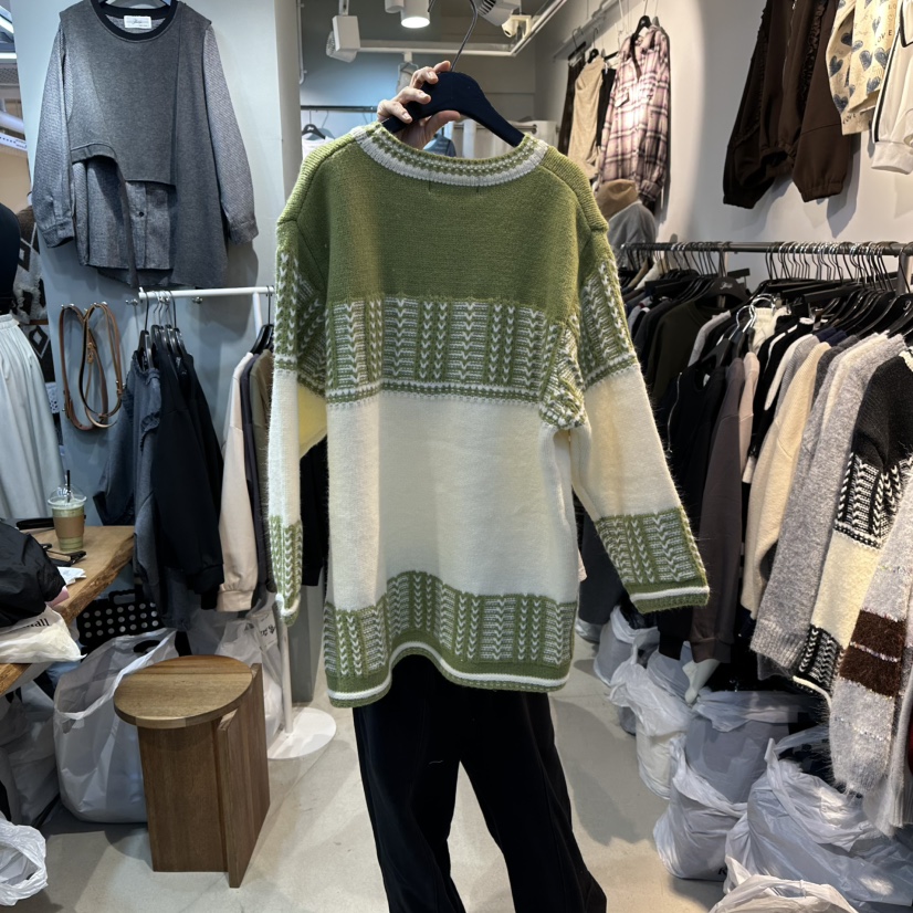 BAKHA-衣服東大門㊣直郵女裝新款25秋冬時尚休閑毛衣不含腰帶BAKHA-衣服毛衣