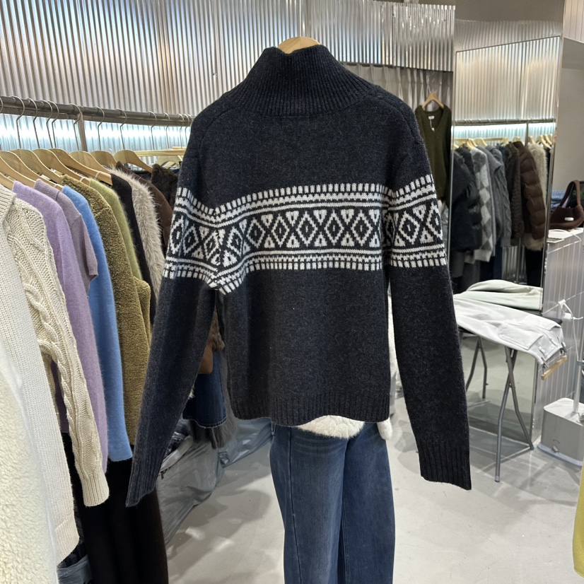 ALEGRE東大門㊣實拍女士新款熱賣休閑時尚人氣推薦針織衫高領ALEGRE針織衫