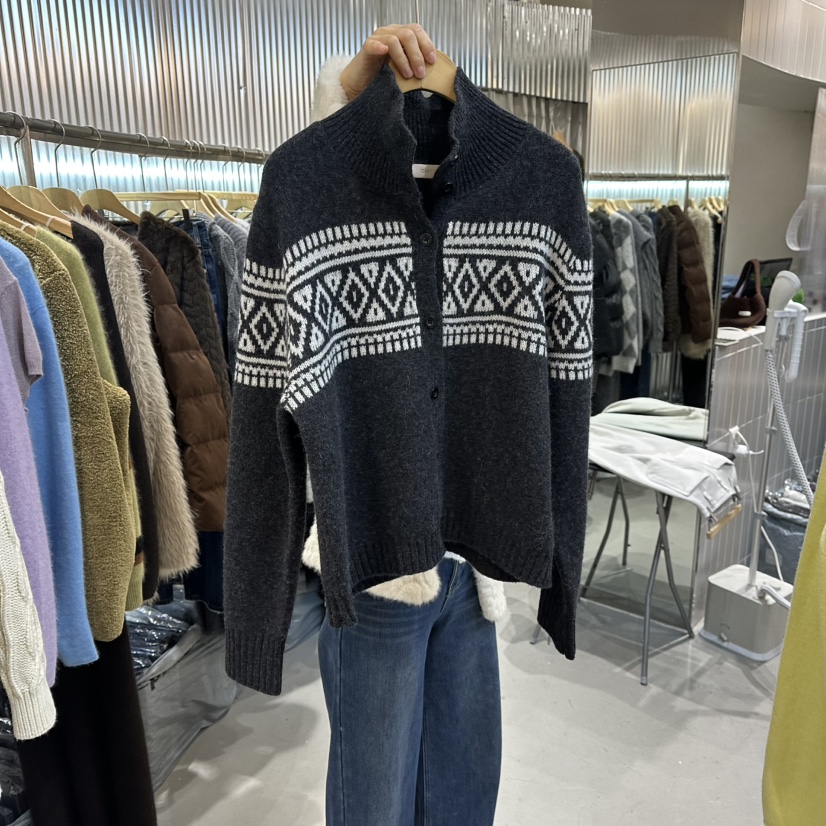 ALEGRE東大門㊣實拍女士新款熱賣休閑時尚人氣推薦針織衫高領ALEGRE針織衫圖色2