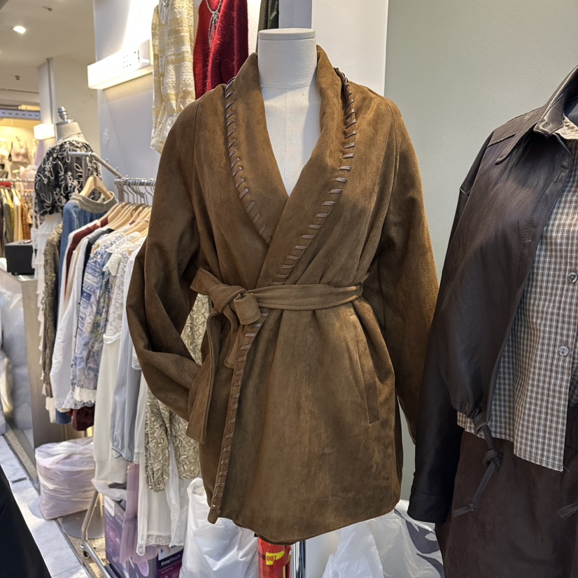 BAKHA-衣服韓國代購㊣女裝新款熱賣職業人氣25秋冬夾克含腰帶BAKHA夾克圖色1