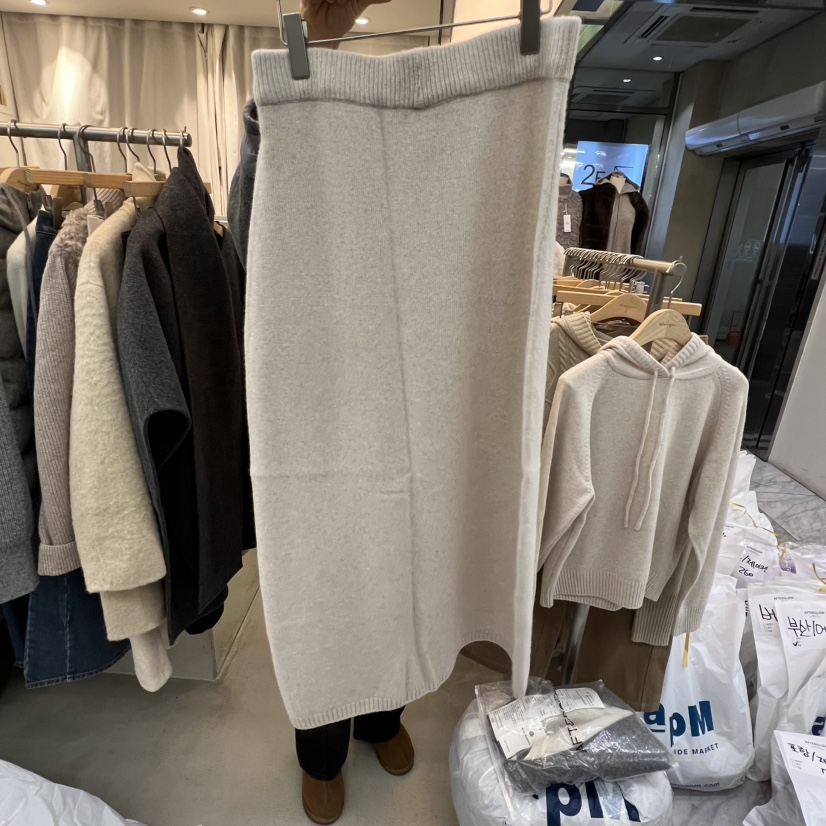 AFTERGLOW韓國代購㊣女裝新品休閑25秋冬職業時尚半身裙中短裙AFTERGLOW半身裙/中短裙