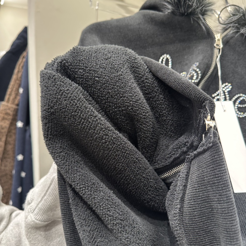 KIKI韓國代購㊣女士新品休閑真品職業推薦25秋冬夾克毛皮兜帽KIKI夾克