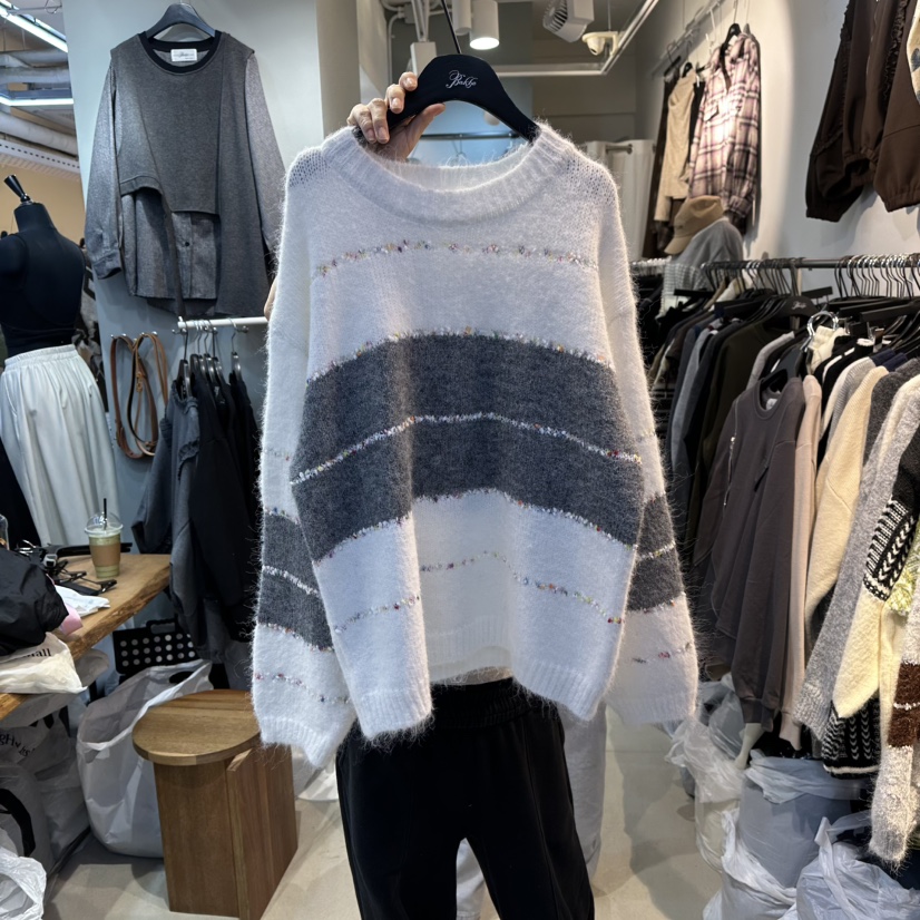 BAKHA-衣服東大門㊣直郵女士新款真品25秋冬人氣時尚熱賣毛衣BAKHA毛衣圖色1