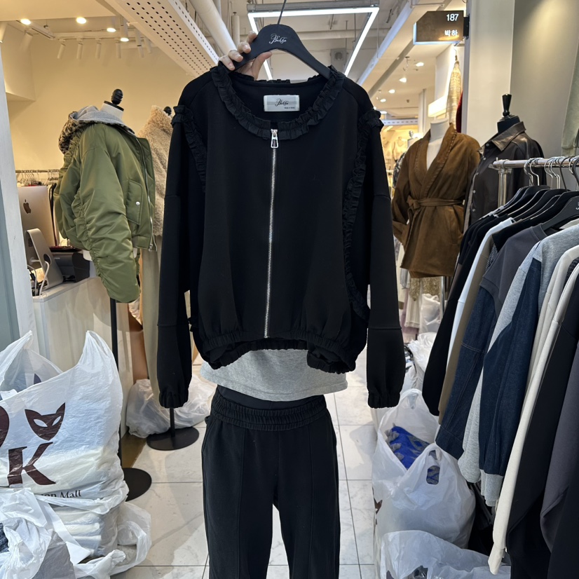 BAKHA-衣服東大門㊣實拍女士新款真品時尚職業休閑夾克褶裥BAKHA夾克圖色2