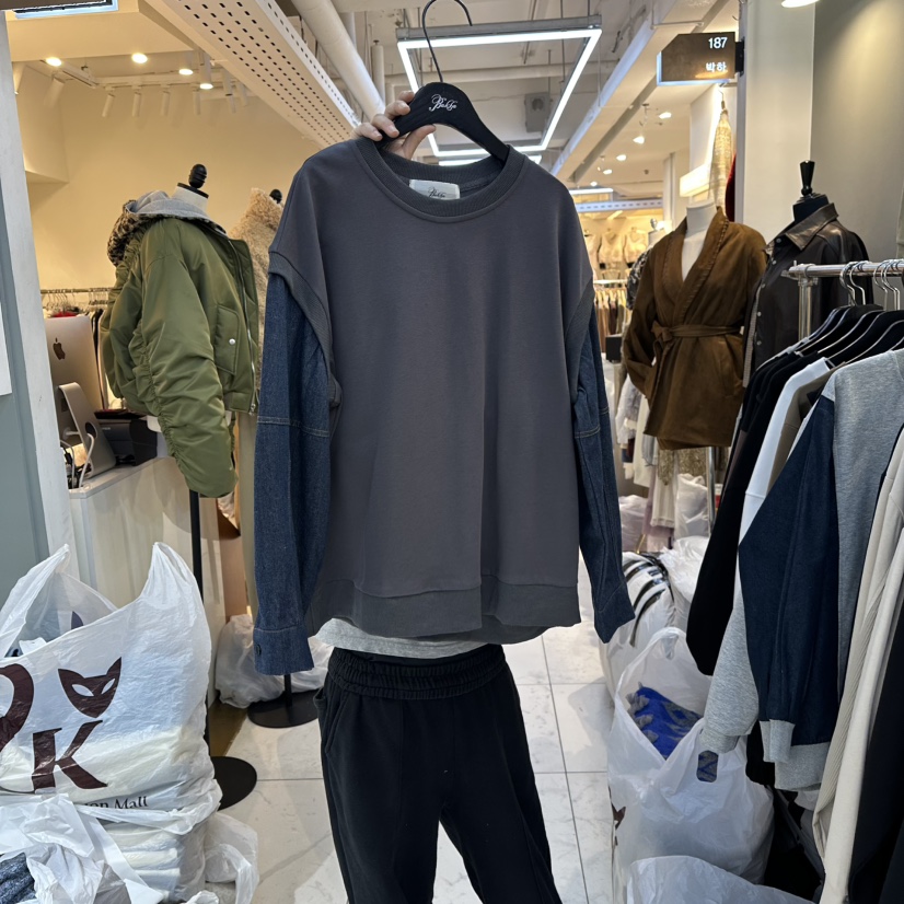 BAKHA-衣服東大門㊣代購女裝新款推薦熱賣時尚職業長袖T恤BAKHA長袖T恤圖色3