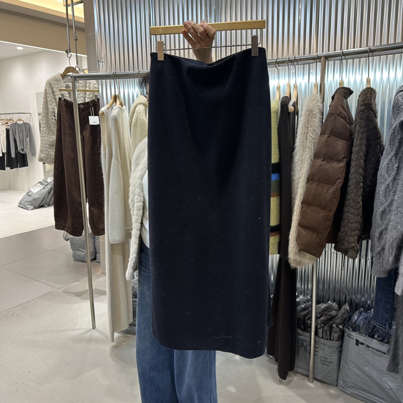 ALEGRE東大門㊣代購女裝新款休閑職業真品25秋冬熱賣長裙羊毛ALEGRE長裙圖色1