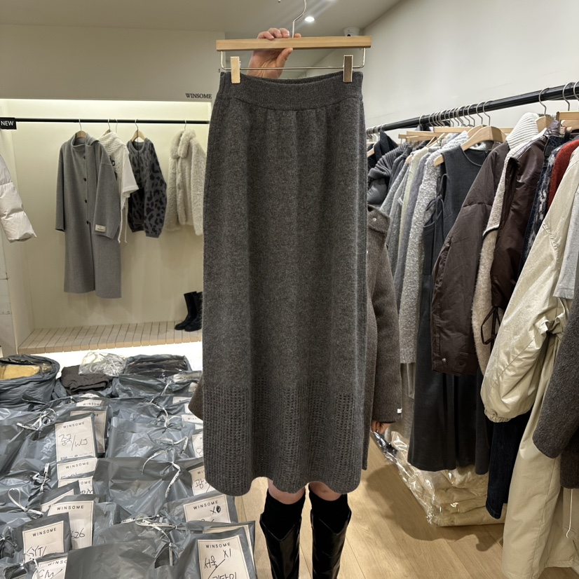 WINSOME東大門㊣實拍女士新款熱賣25秋冬真品推薦休閑人氣長裙WINSOME長裙圖色2