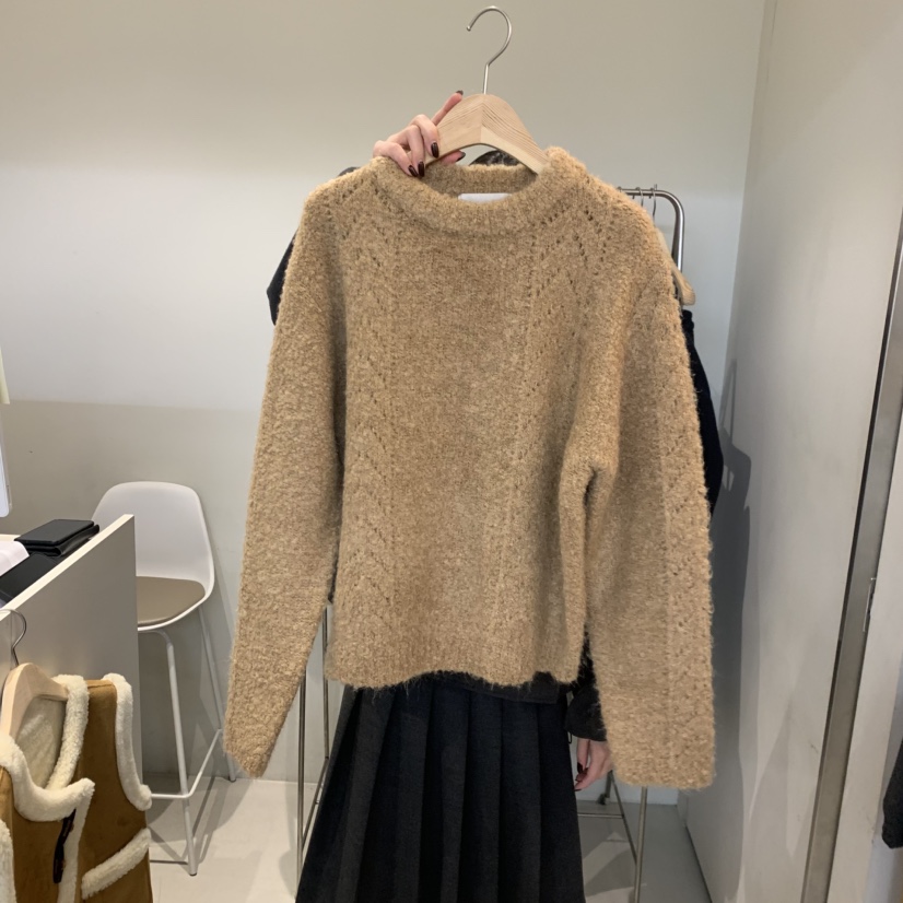 OUTRENE東大門㊣直郵女裝新款時尚25秋冬人氣真品熱賣毛衣圍巾OUTRENE毛衣圖色3