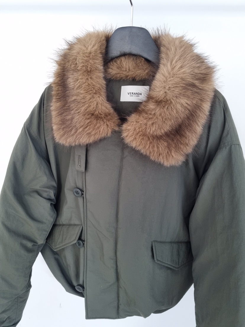 VERANDA東大門㊣代購女士新款人氣職業真品推薦短款棉服浣熊VERANDA短款棉服