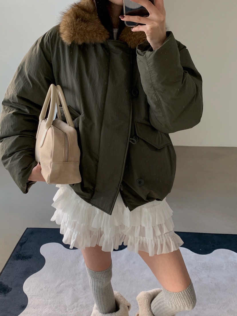 VERANDA東大門㊣代購女士新款人氣職業真品推薦短款棉服浣熊VERANDA短款棉服