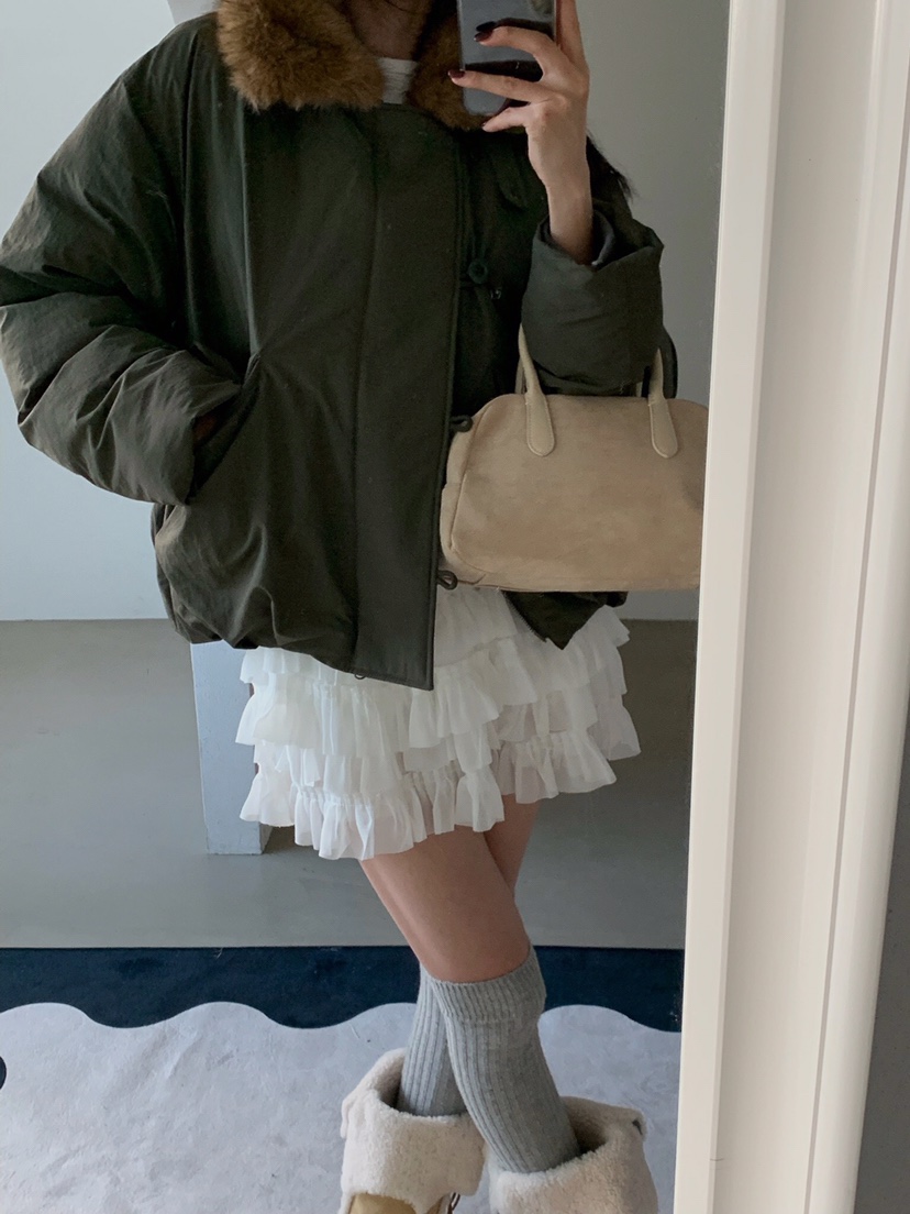 VERANDA東大門㊣代購女士新款人氣職業真品推薦短款棉服浣熊VERANDA短款棉服