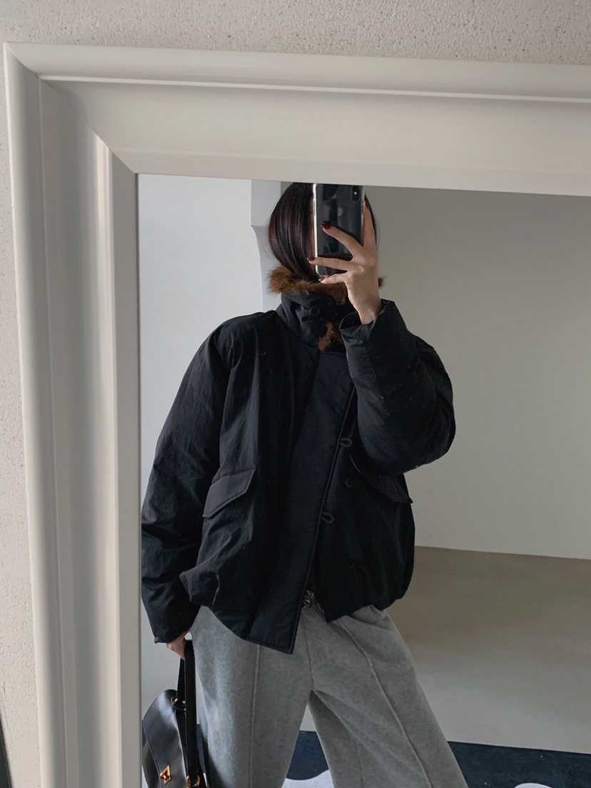 VERANDA東大門㊣代購女士新款人氣職業真品推薦短款棉服浣熊VERANDA短款棉服