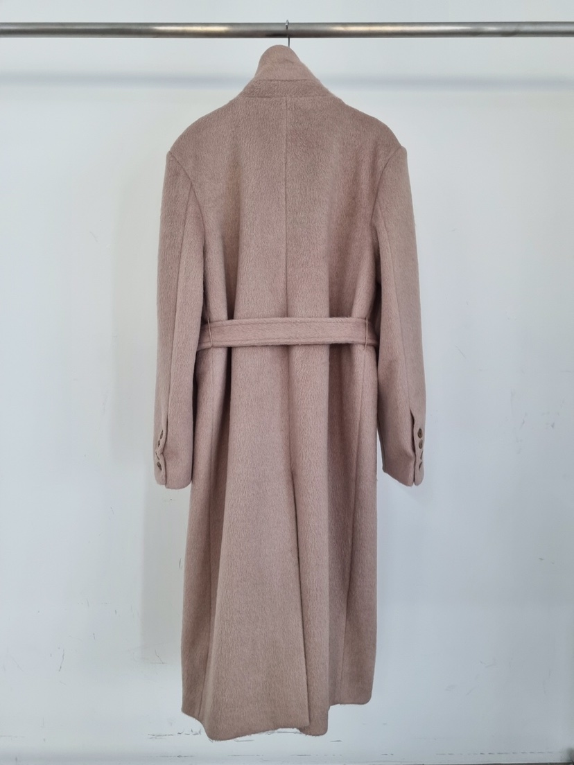 VERANDA韓國代購㊣女裝新款時尚休閑人氣推薦中長款大衣含腰帶VERANDA中長款大衣