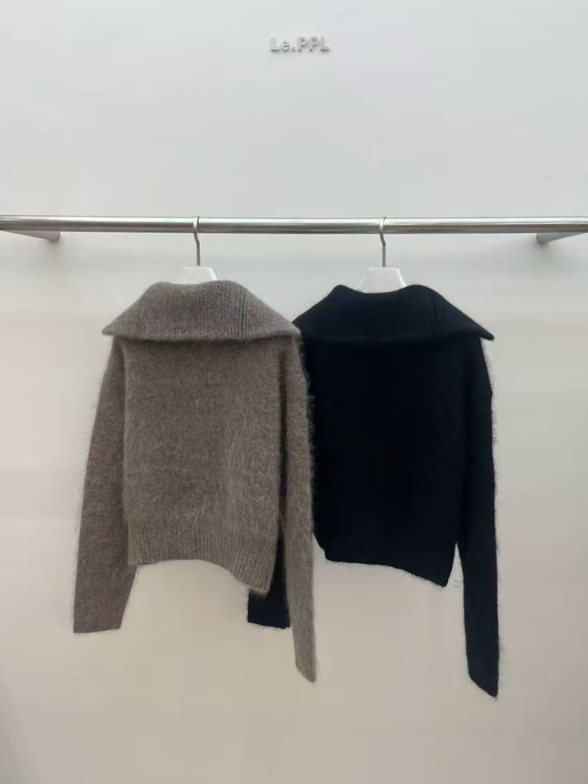 LE-PPL東大門㊣直郵女士新品熱賣真品人氣針織衫馬海毛開衫LE-PPL針織衫