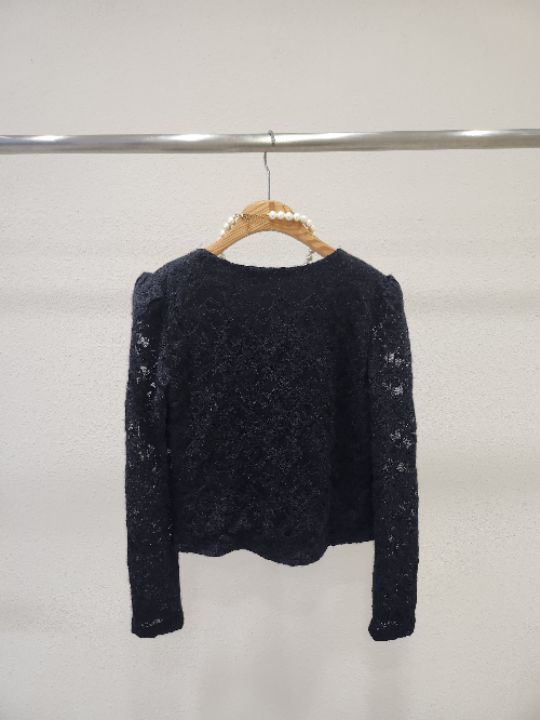 FEMME韓國代購㊣女裝新款25秋冬真品襯衫蕾絲衫不含項鏈蕾絲FEMME襯衫/蕾絲衫