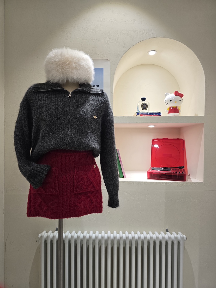 LIKEVAM東大門㊣直郵女士新款推薦人氣25秋冬職業針織衫開衫LIKEVAM針織衫