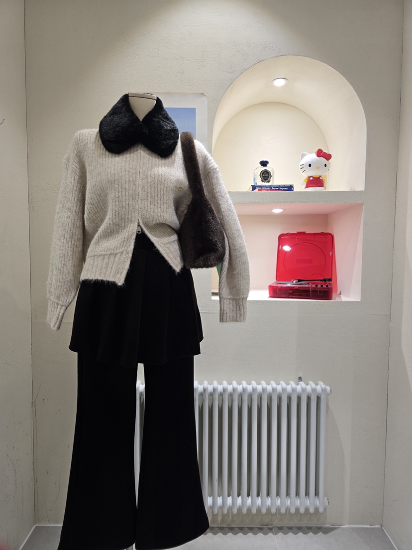 LIKEVAM東大門㊣直郵女士新款推薦人氣25秋冬職業針織衫開衫LIKEVAM針織衫