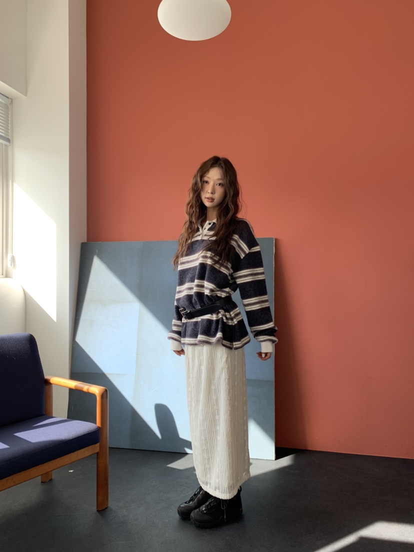 MURMUR東大門㊣代購女裝新品25秋冬人氣時尚職業真品長袖T恤MURMUR長袖T恤