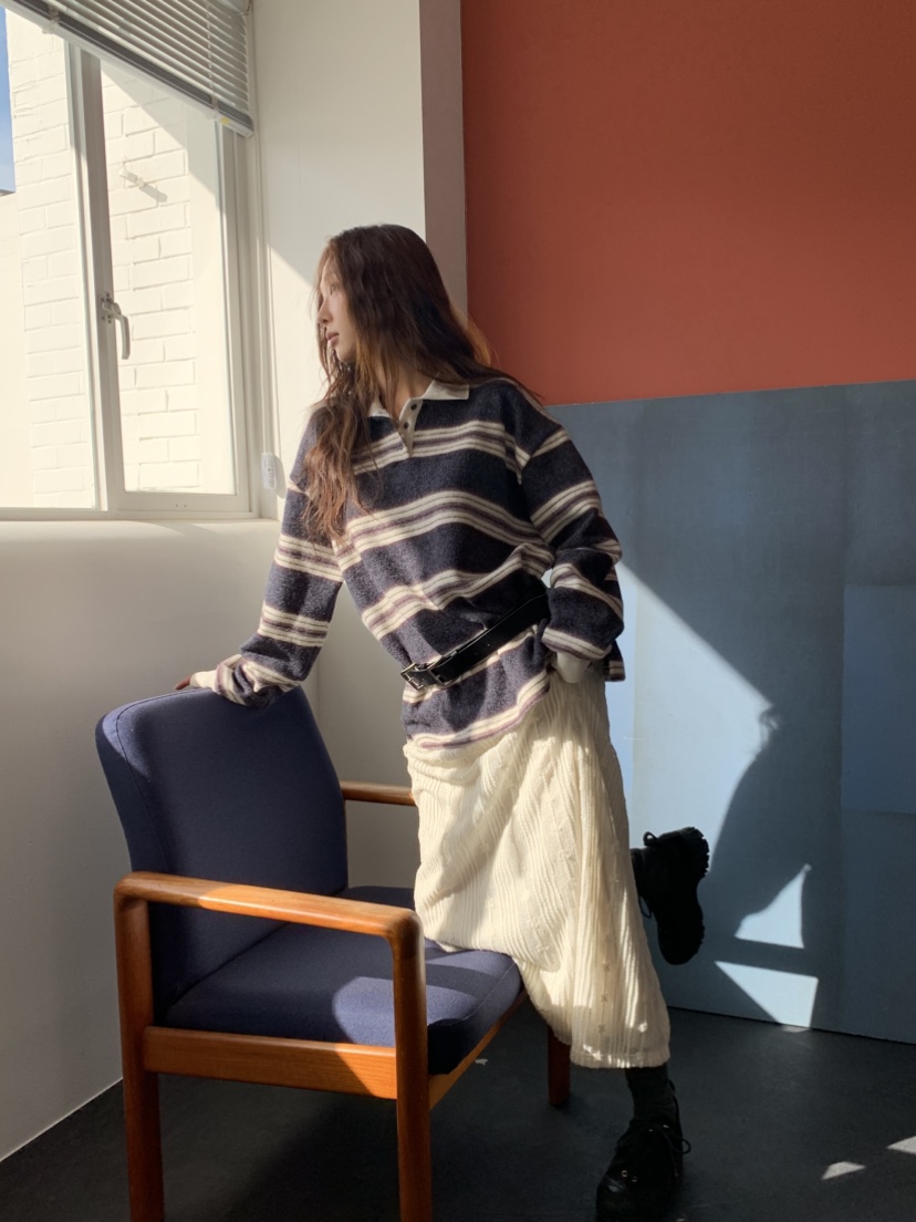 MURMUR東大門㊣代購女裝新品25秋冬人氣時尚職業真品長袖T恤MURMUR長袖T恤