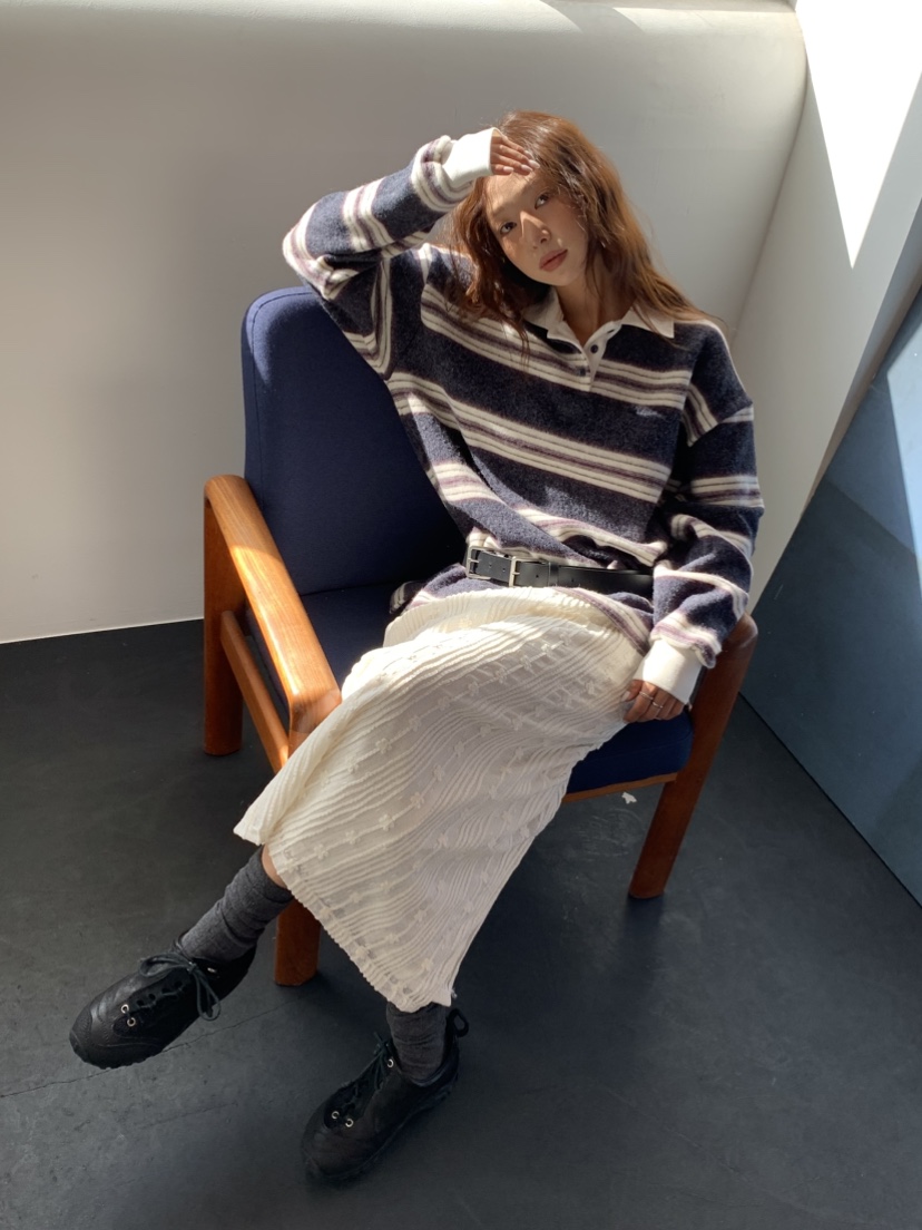 MURMUR東大門㊣代購女裝新品25秋冬人氣時尚職業真品長袖T恤MURMUR長袖T恤