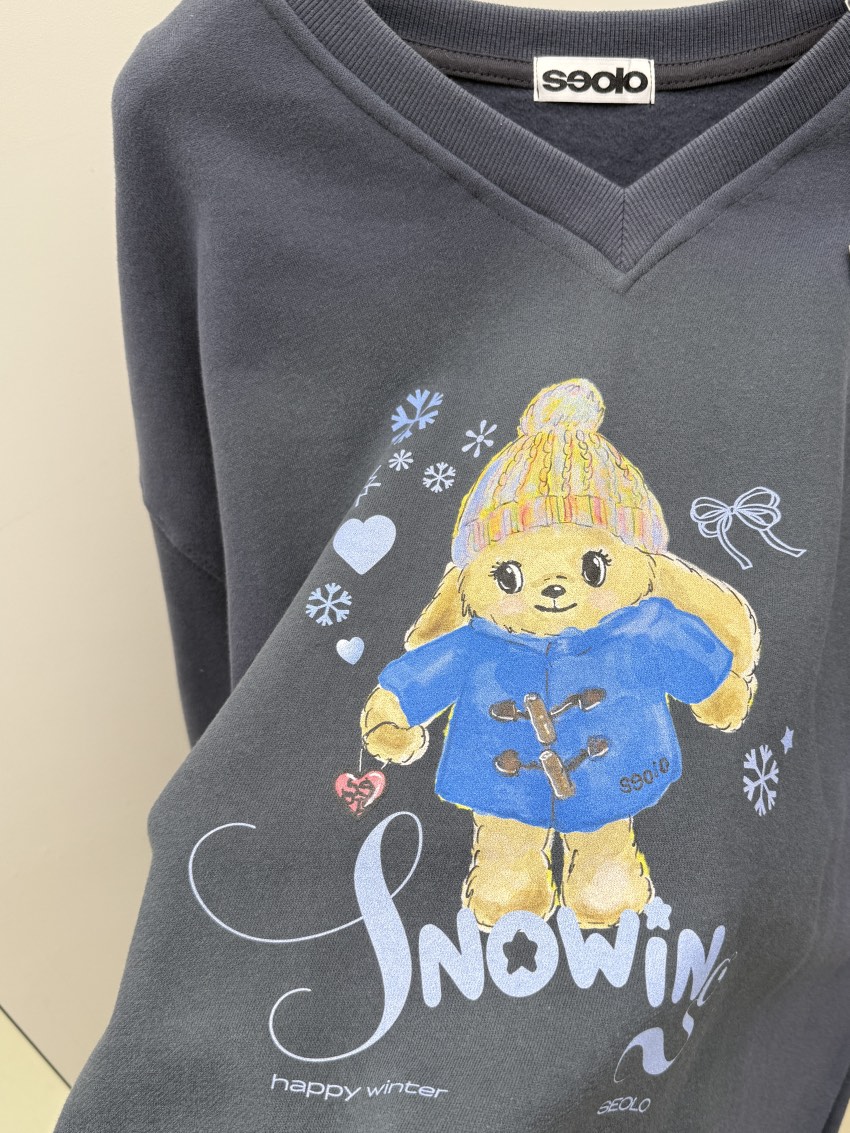 SEOLO韓國代購㊣女裝新款推薦真品25秋冬人氣時尚職業熱賣衛衣Seolo seoul衛衣