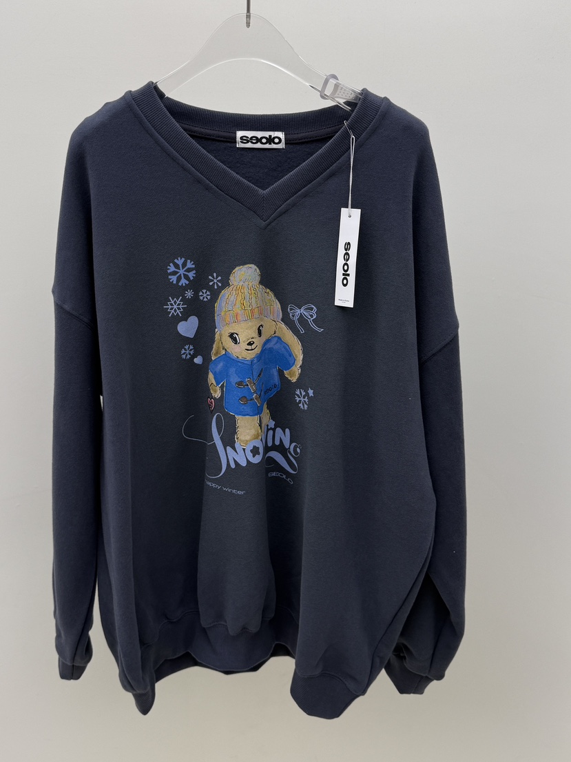 SEOLO韓國代購㊣女裝新款推薦真品25秋冬人氣時尚職業熱賣衛衣Seolo seoul衛衣