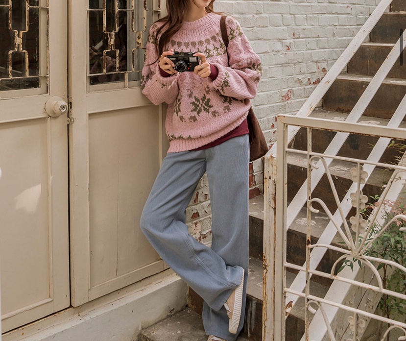 AWESOME-L韓國直郵㊣女裝新款推薦休閑25秋冬職業人氣針織衫AWESOME-L針織衫