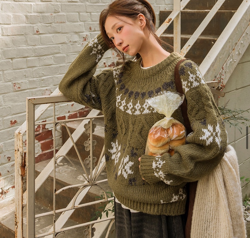 AWESOME-L韓國直郵㊣女裝新款推薦休閑25秋冬職業人氣針織衫AWESOME-L針織衫