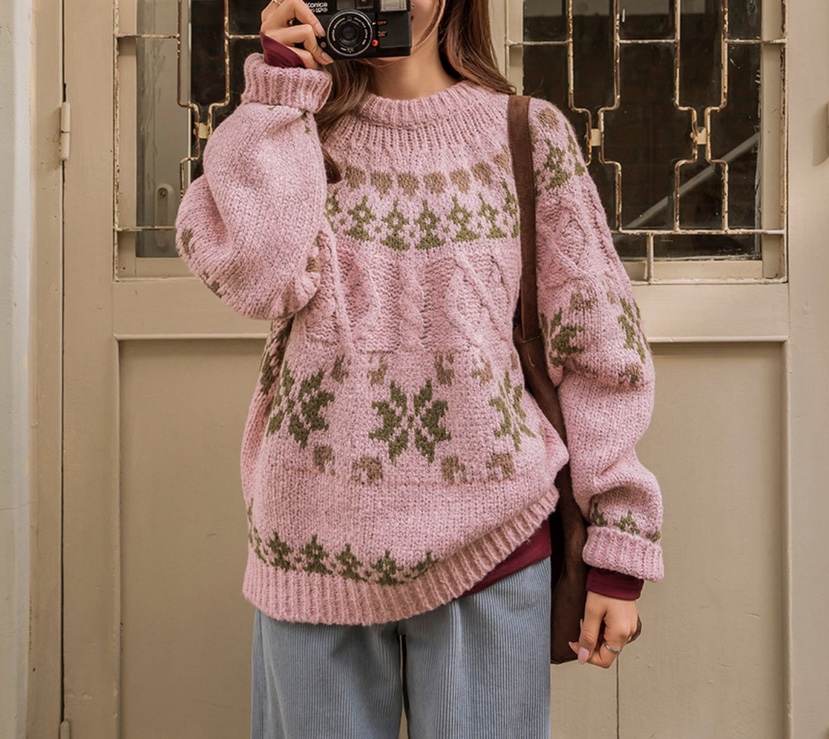 AWESOME-L韓國直郵㊣女裝新款推薦休閑25秋冬職業人氣針織衫AWESOME-L針織衫圖色1