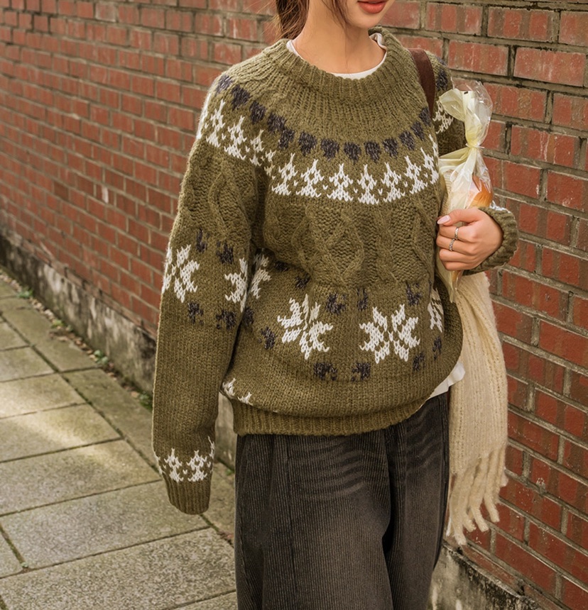 AWESOME-L韓國直郵㊣女裝新款推薦休閑25秋冬職業人氣針織衫AWESOME-L針織衫圖色2