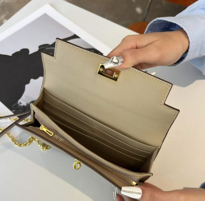 TROUVAILLE東大門㊣代購女士新款真品25秋冬手拿包腋下包牛皮TROUVAILLE手拿包/腋下包