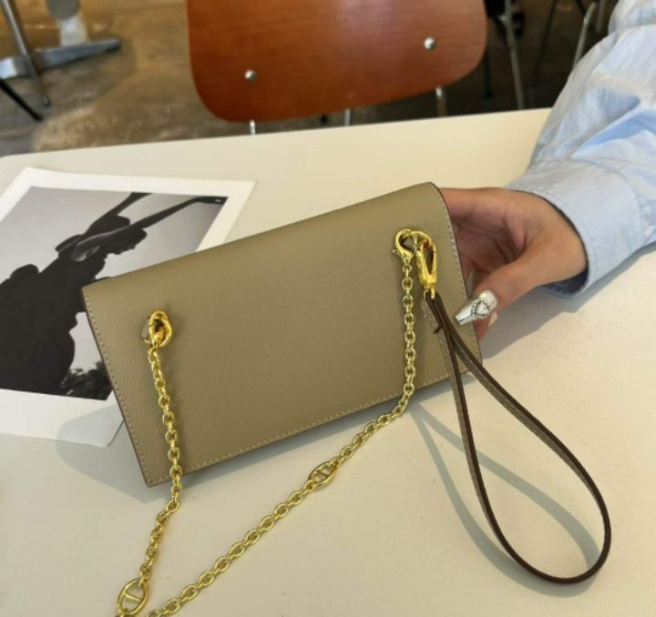 TROUVAILLE東大門㊣代購女士新款真品25秋冬手拿包腋下包牛皮TROUVAILLE手拿包/腋下包