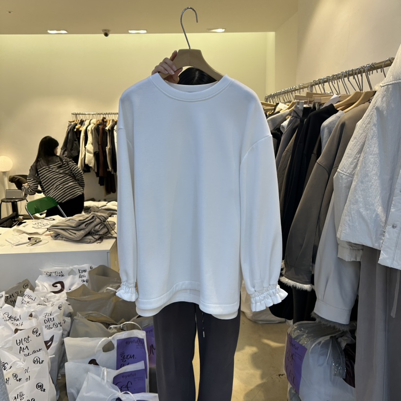 EYEFUL-Q東大門㊣實拍女裝新品人氣熱賣休閑推薦25秋冬衛衣加絨eyeful衛衣圖色1