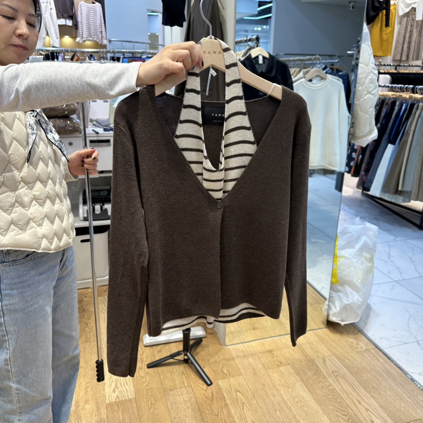 TARA東大門㊣實拍女士新品真品休閑人氣時尚推薦25秋冬針織衫TARA針織衫圖色1