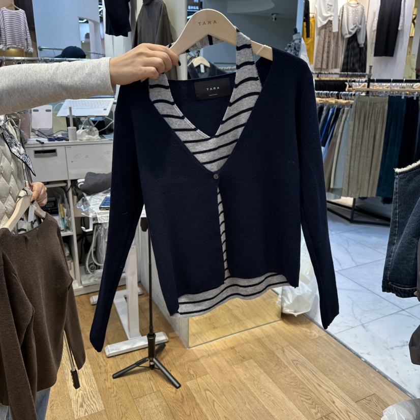 TARA東大門㊣實拍女士新品真品休閑人氣時尚推薦25秋冬針織衫TARA針織衫圖色2