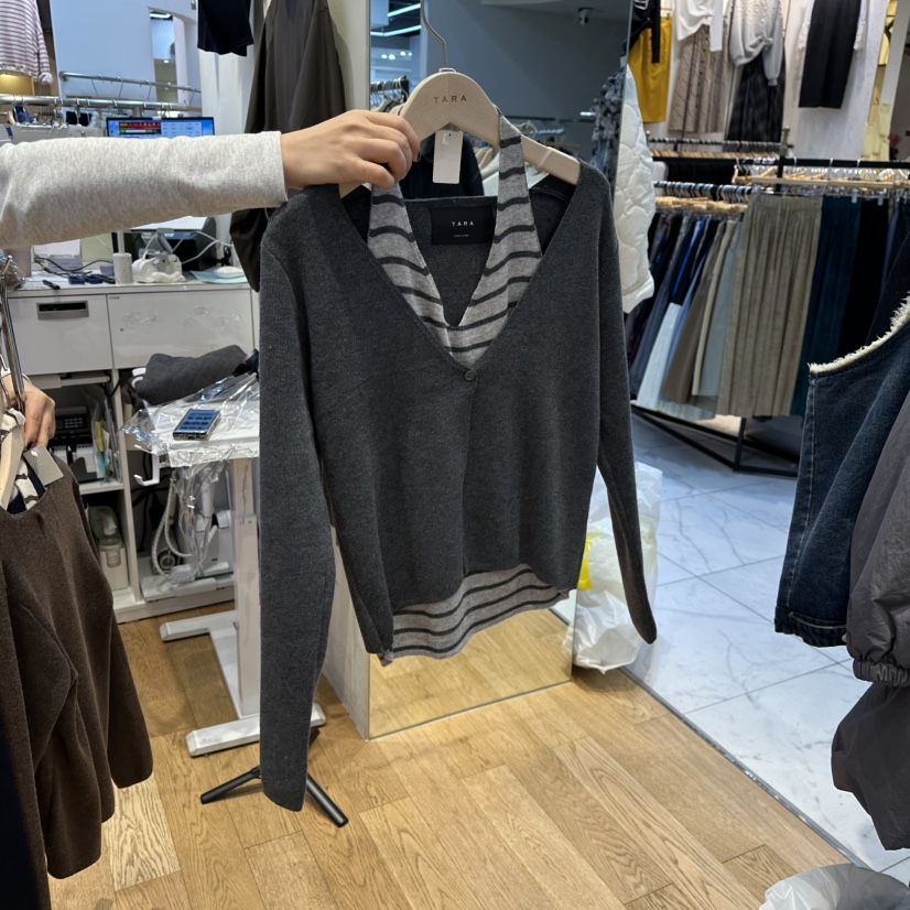 TARA東大門㊣實拍女士新品真品休閑人氣時尚推薦25秋冬針織衫TARA針織衫圖色3