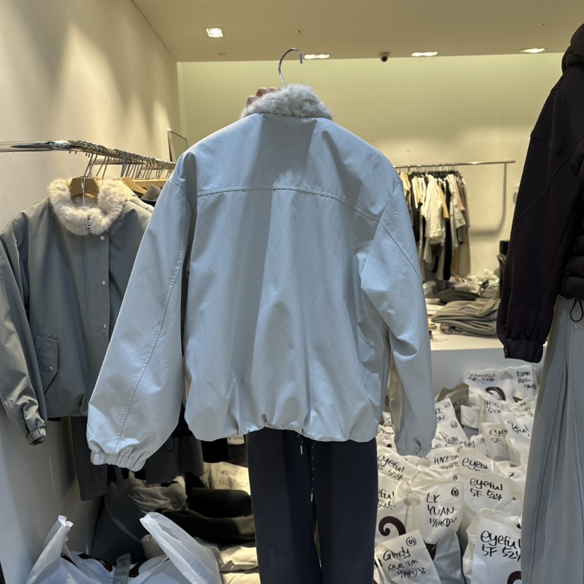 EYEFUL-Q東大門㊣代購女裝新品真品25秋冬休閑時尚夾克毛皮eyeful夾克