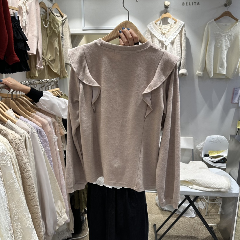 BELITA東大門㊣實拍女裝新款時尚推薦休閑職業熱賣襯衫蕾絲衫BELITA襯衫/蕾絲衫