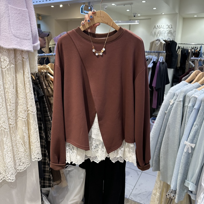 BELITA韓國代購㊣女裝新款真品休閑時尚25秋冬人氣推薦長袖T恤BELITA長袖T恤圖色1