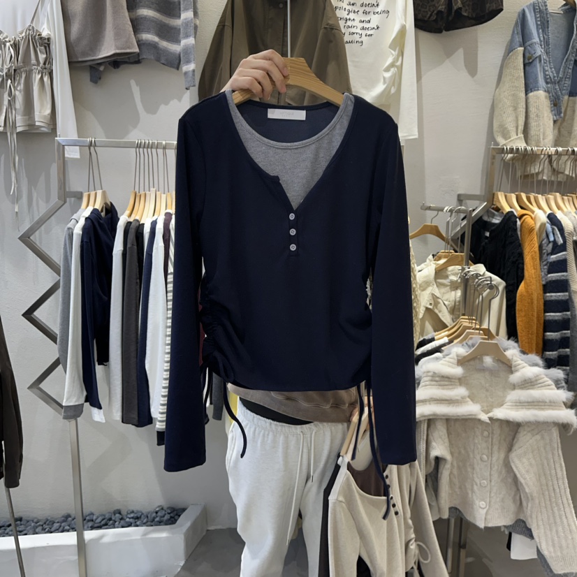 HIPTIQUE韓國代購㊣女士新品推薦人氣休閑時尚真品熱賣長袖T恤HIPTIQUE長袖T恤圖色2