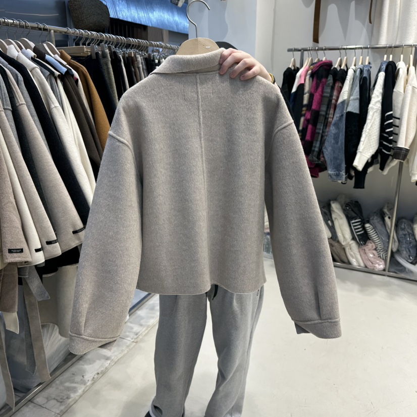 HOT PLACE韓國直郵㊣女裝新品職業真品推薦熱賣短款大衣羊毛HOT PLACE_ISSUE/DREAM GIRIS短款大衣