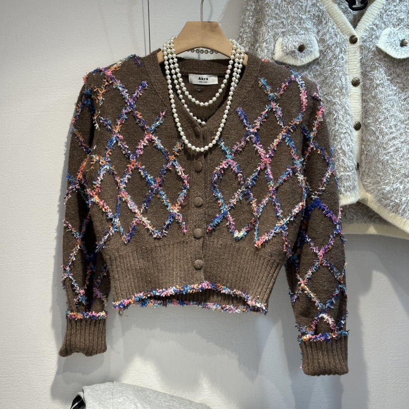 AKRA BY ART東大門㊣代購女裝新款熱賣休閑推薦職業毛衣開衫AKRA BY ART毛衣圖色1