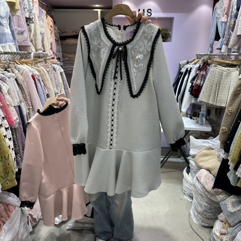 MS韓國直郵㊣女士新品真品時尚25秋冬職業熱賣推薦休閑連衣裙MS連衣裙圖色2